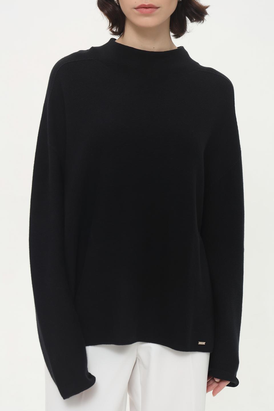 Пуловер Cinque чёрный с горловиной