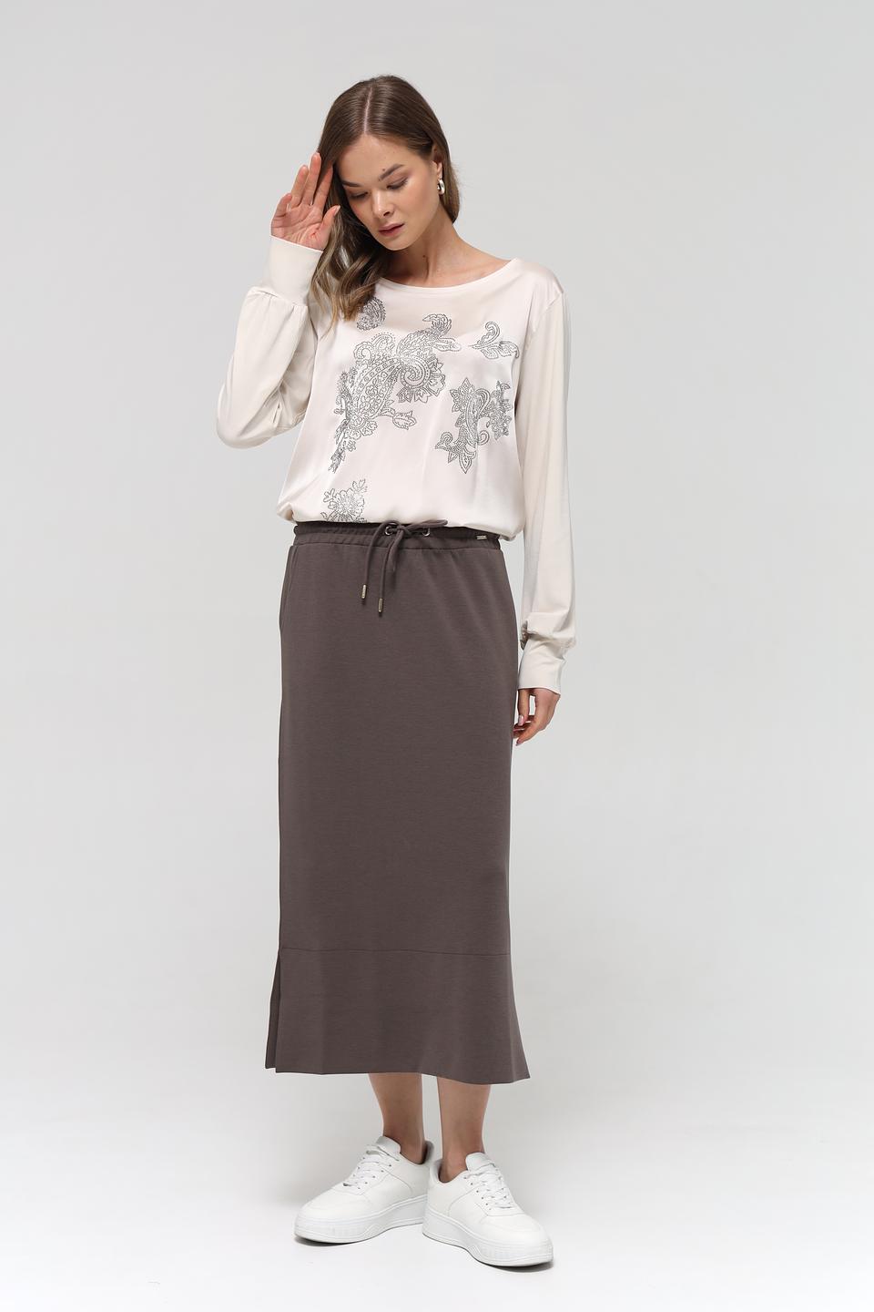 Юбка Cinque с кулиской серая