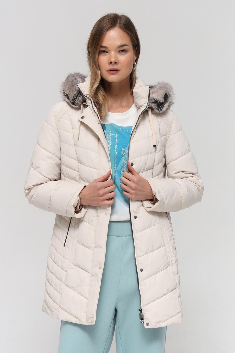 Куртка Lebek стеганая бежевая