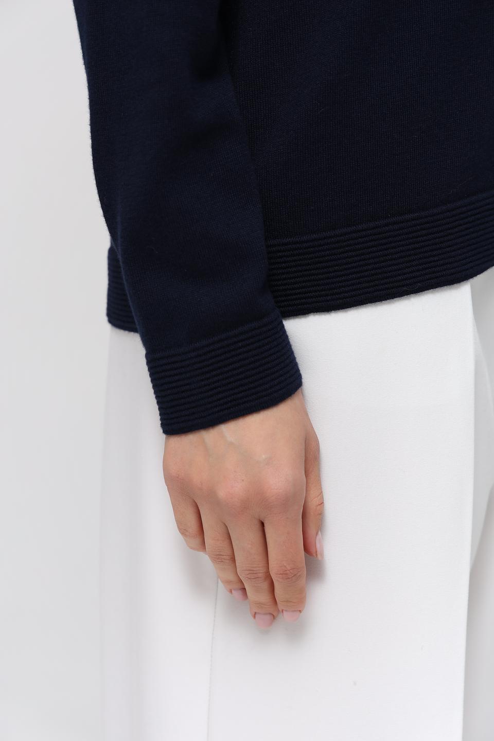 Пуловер Gollehaug тёмно-синий с горлом