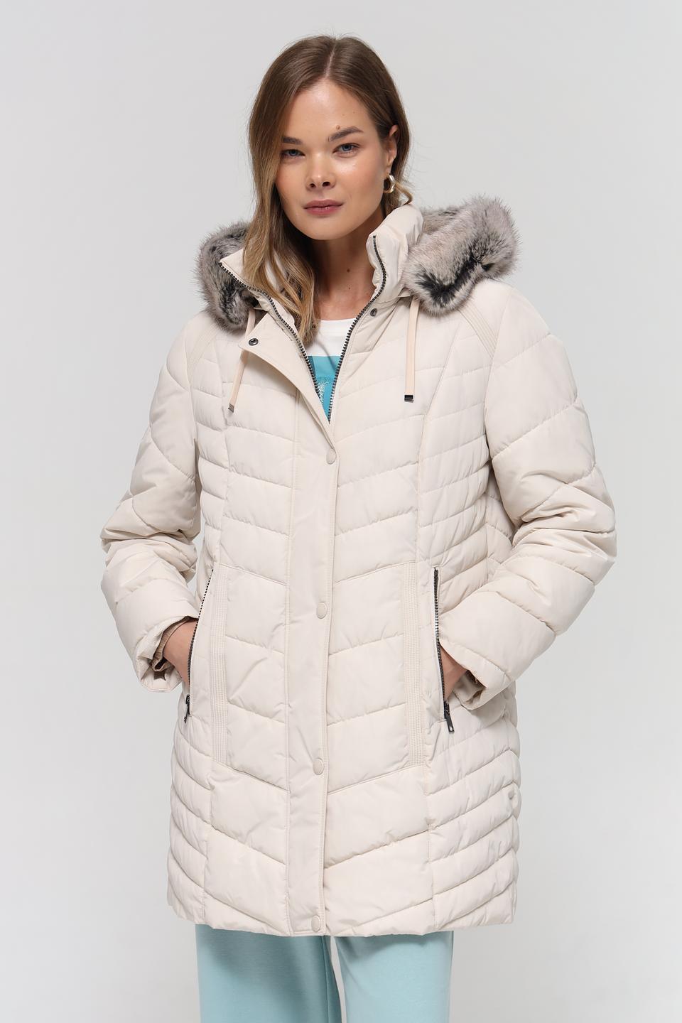 Куртка Lebek стеганая бежевая