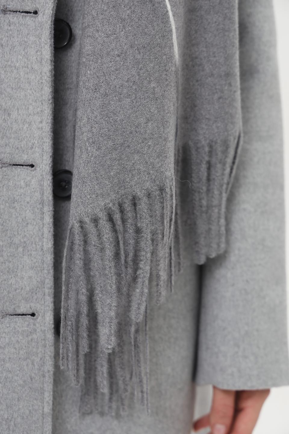 Шарф Fraas в клетку с бахромой