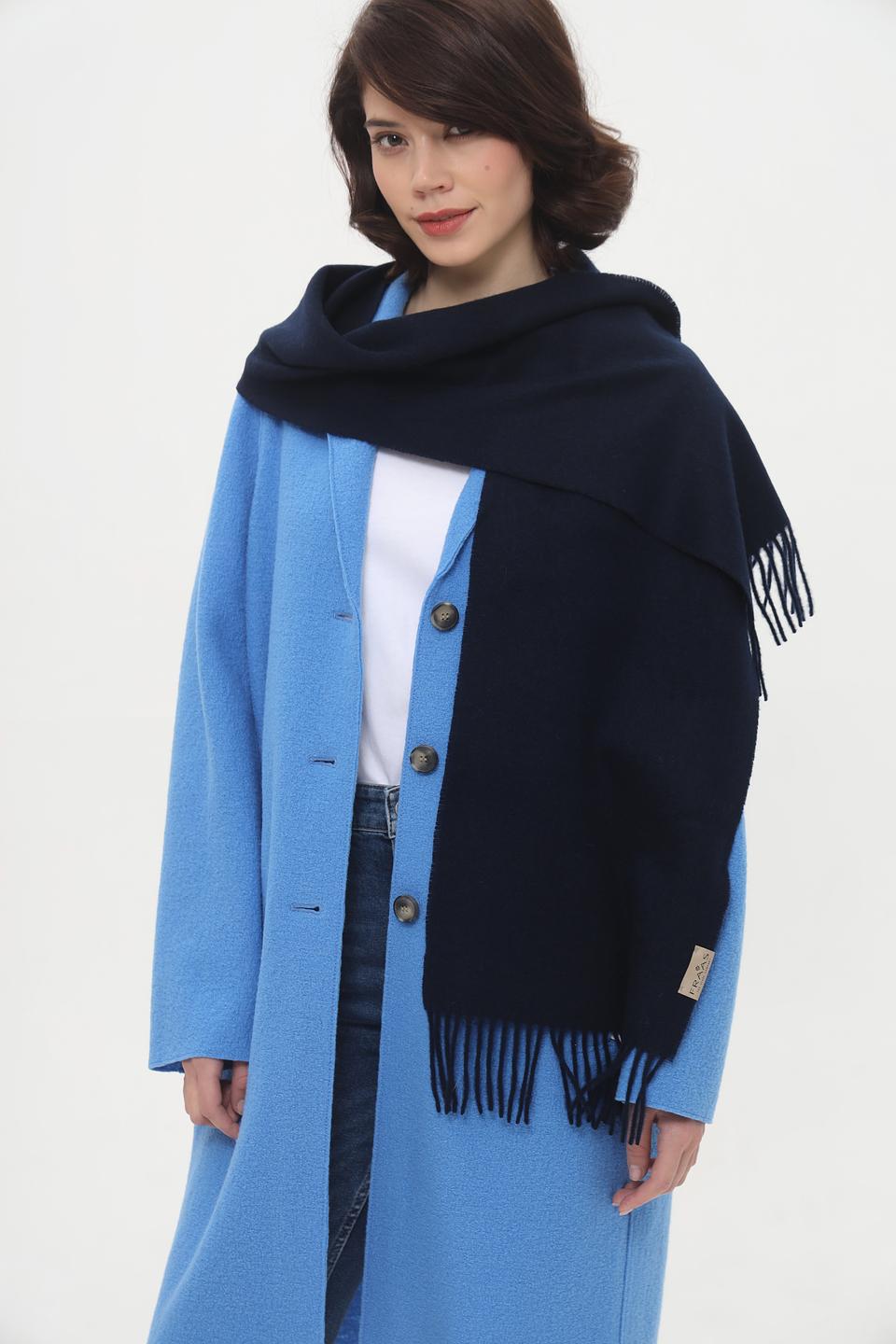 Шарф Fraas двухцветный с бахромой