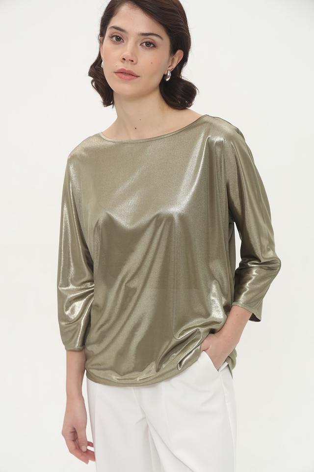 Блуза Taifun оливковая с рукавом 3/4