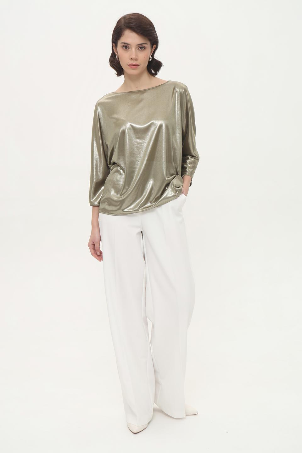 Блуза Taifun оливковая с рукавом 3/4