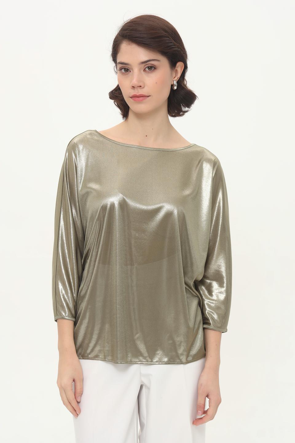 Блуза Taifun оливковая с рукавом 3/4