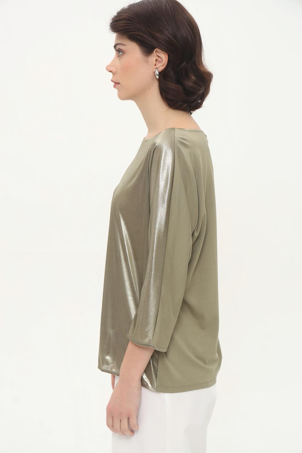 Блуза Taifun оливковая с рукавом 3/4