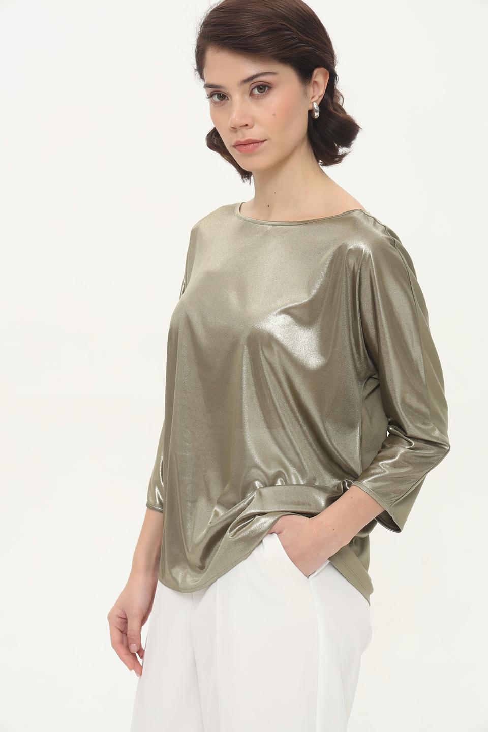 Блуза Taifun оливковая с рукавом 3/4