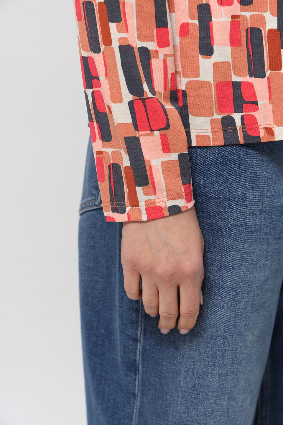 Блуза Lebek с абстрактным принтом