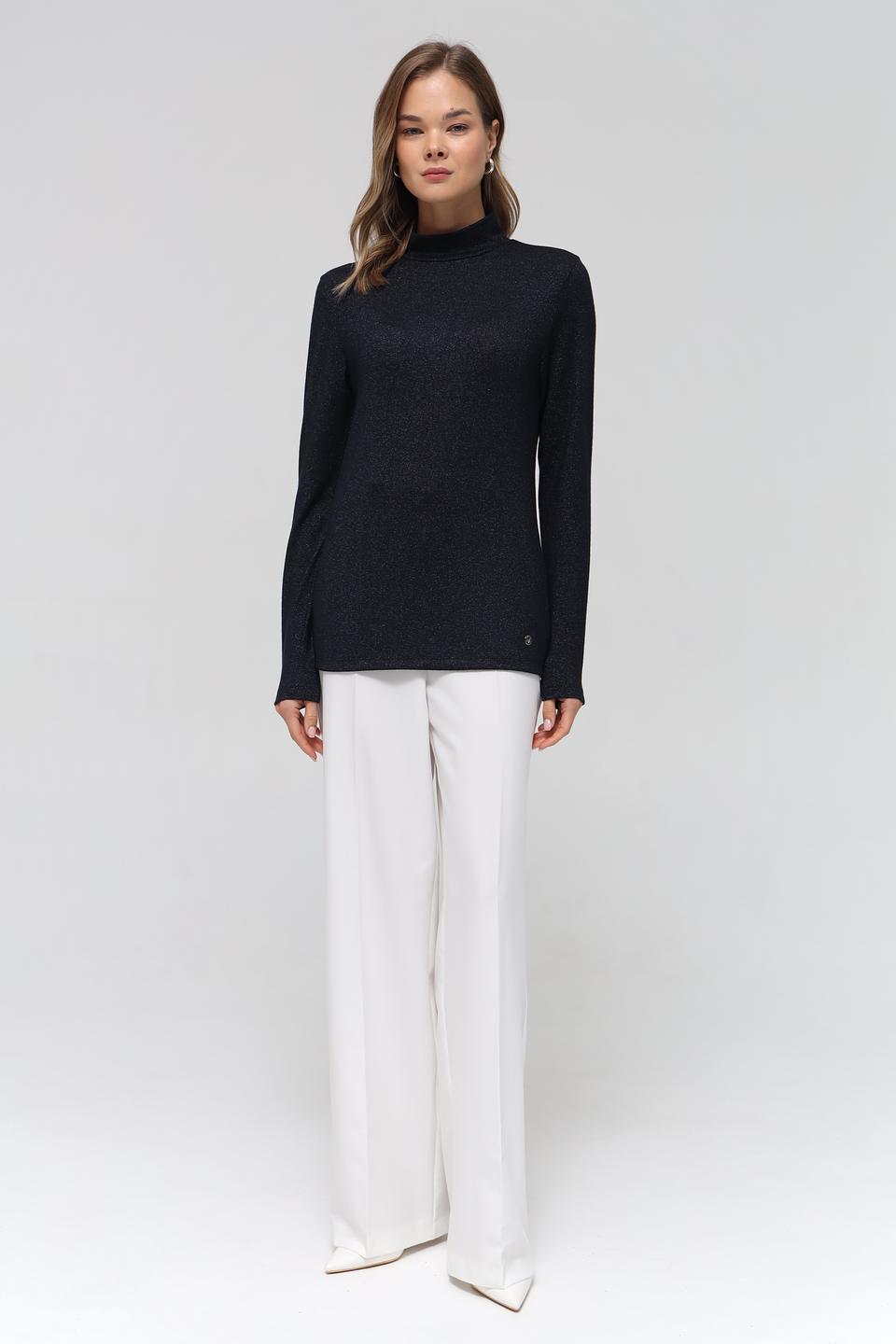 Пуловер Lecomte с пайетками чёрный