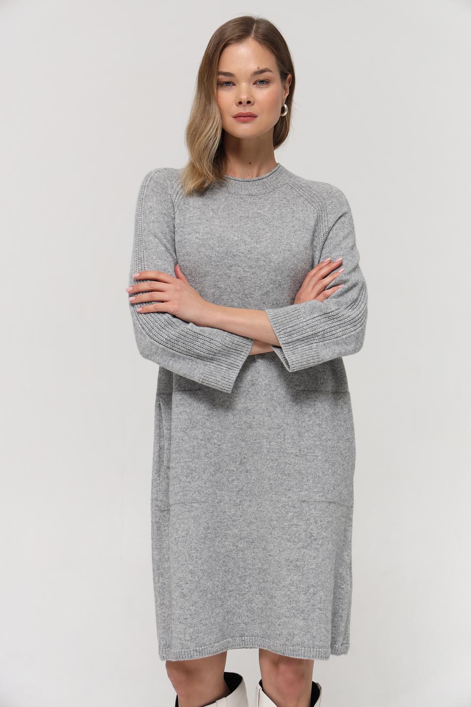 Платье Rabe collection серое вязаное