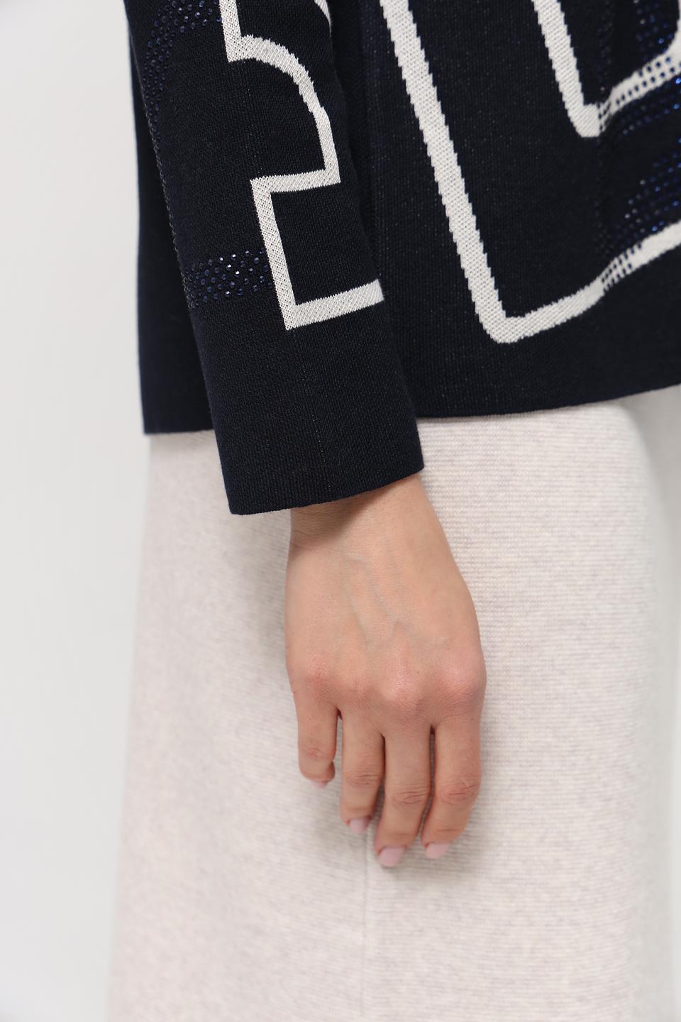 Пуловер Lecomte с принтом чёрный