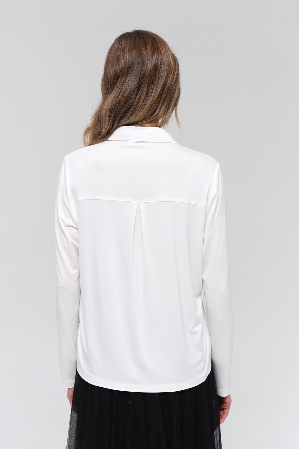 Блуза Frank Walder белая с воротником