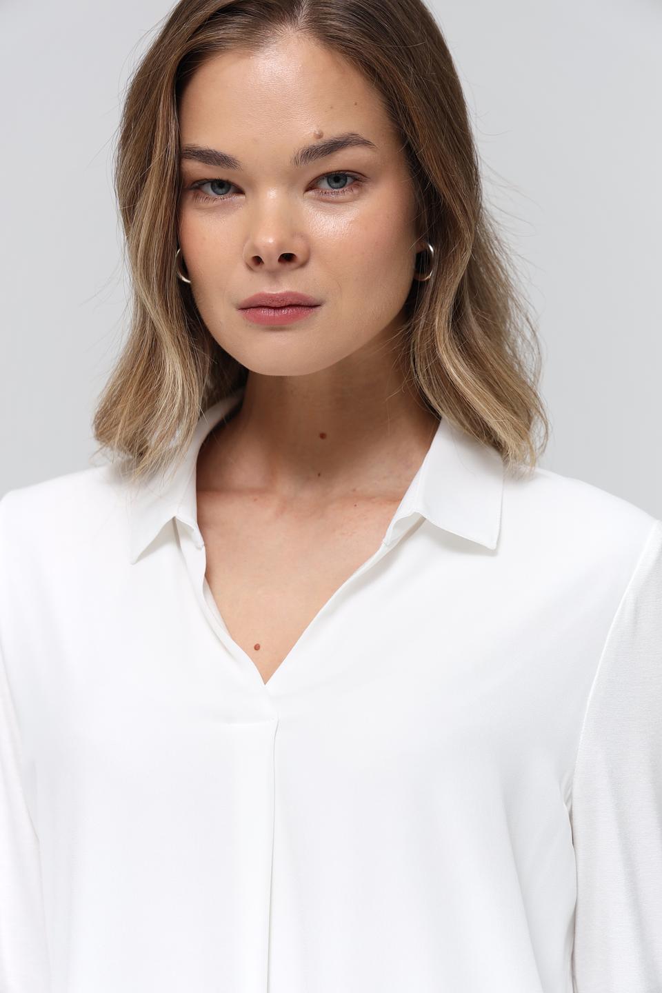 Блуза Frank Walder белая с воротником