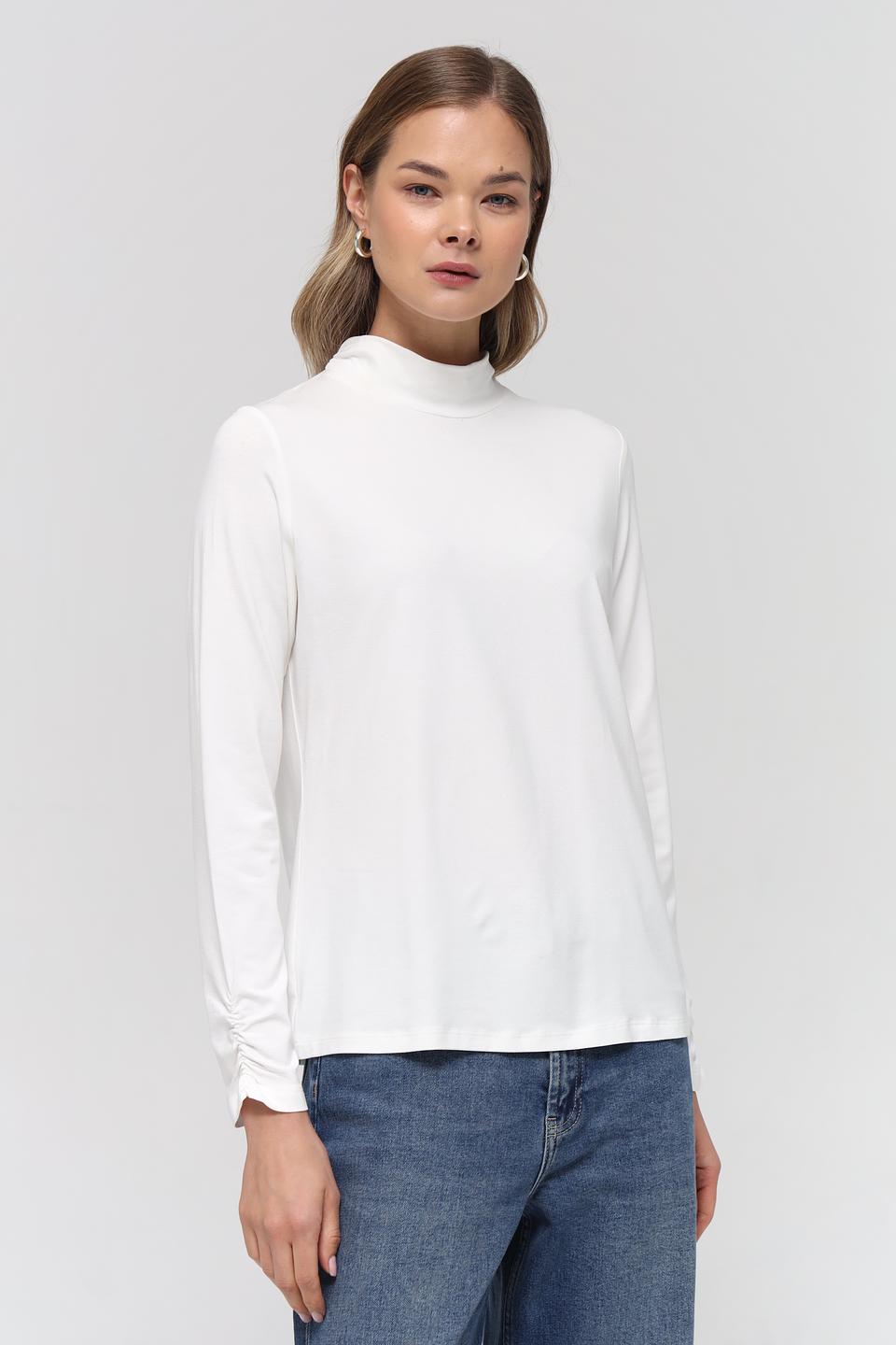 Футболка Rabe collection белая с горловиной