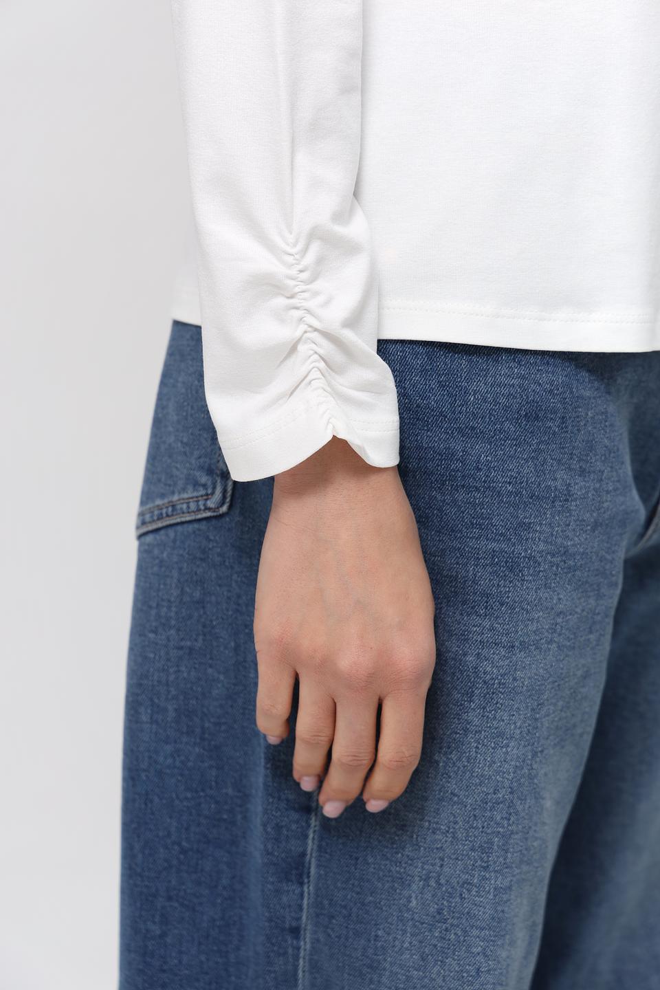 Футболка Rabe collection белая с горловиной