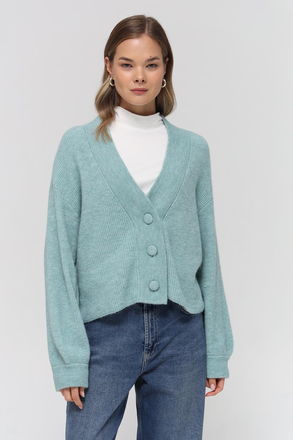 Жакет Lecomte вязаный мятный