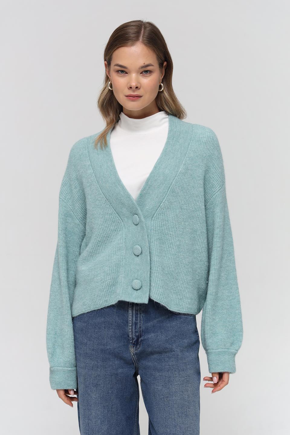 Жакет Lecomte вязаный мятный