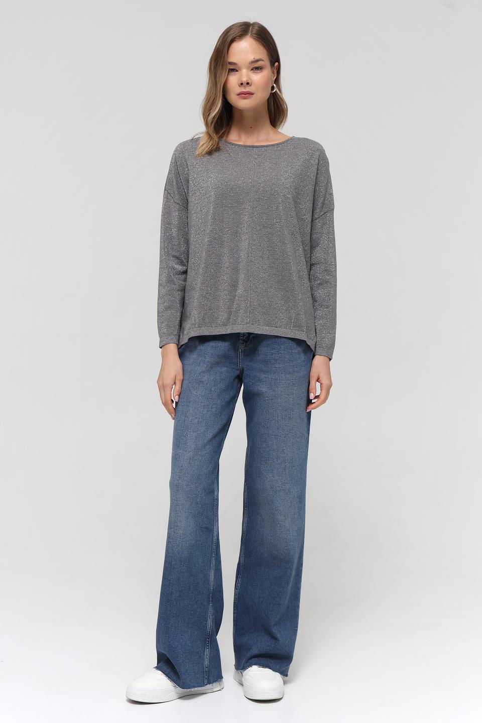 Пуловер Lecomte серый меланж