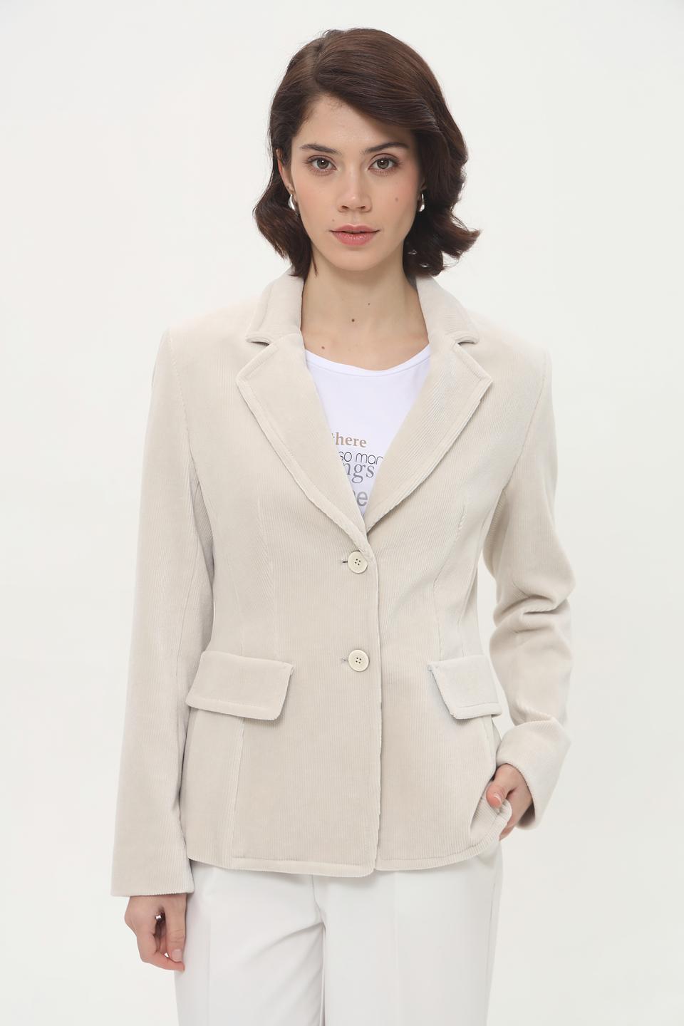 Жакет Marc Cain вельветовый бежевый