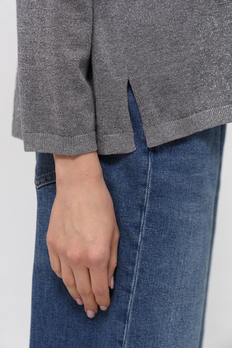 Пуловер Lecomte серый меланж