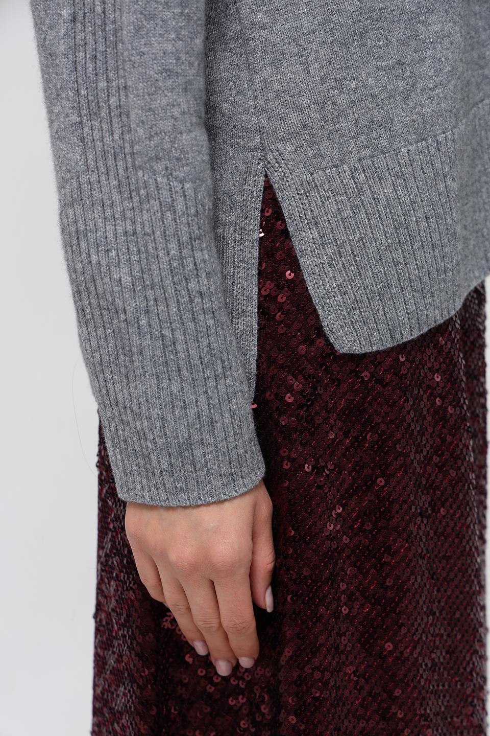 Пуловер Lecomte серый меланж