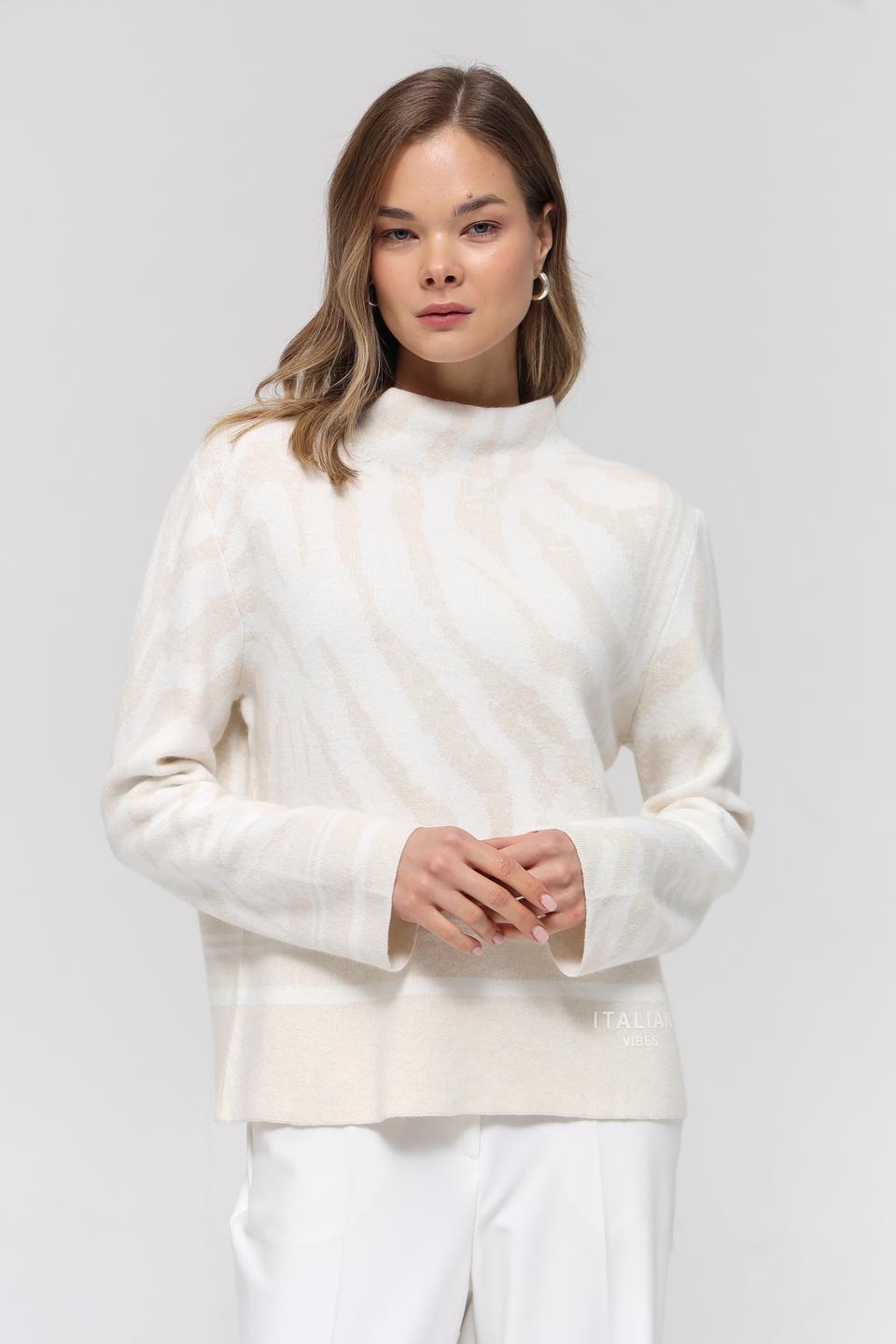 Пуловер Monari с принтом зебра