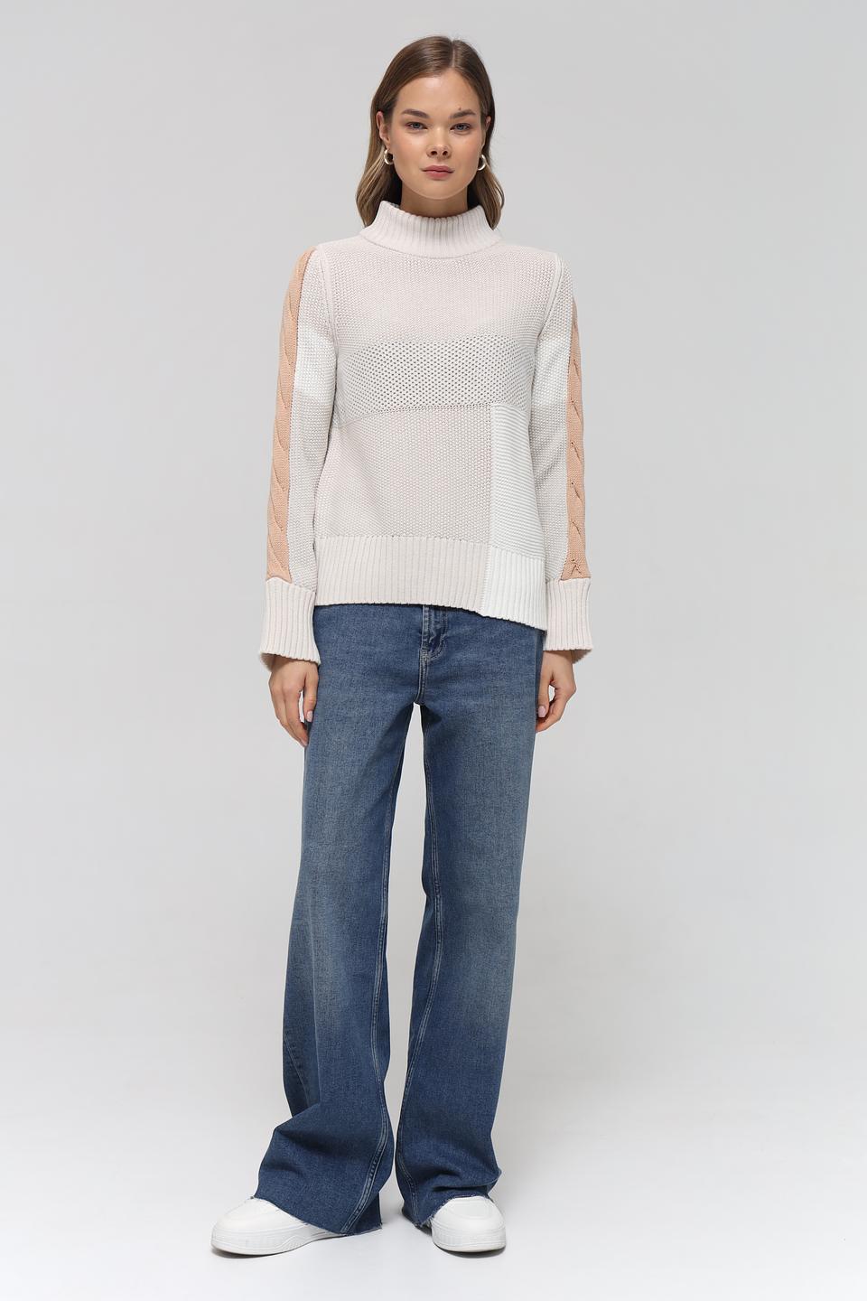 Пуловер Monari комбинированный бежевый