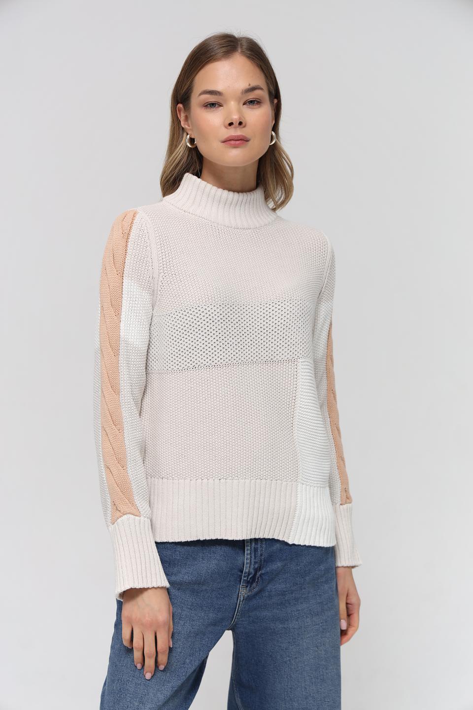 Пуловер Monari комбинированный бежевый