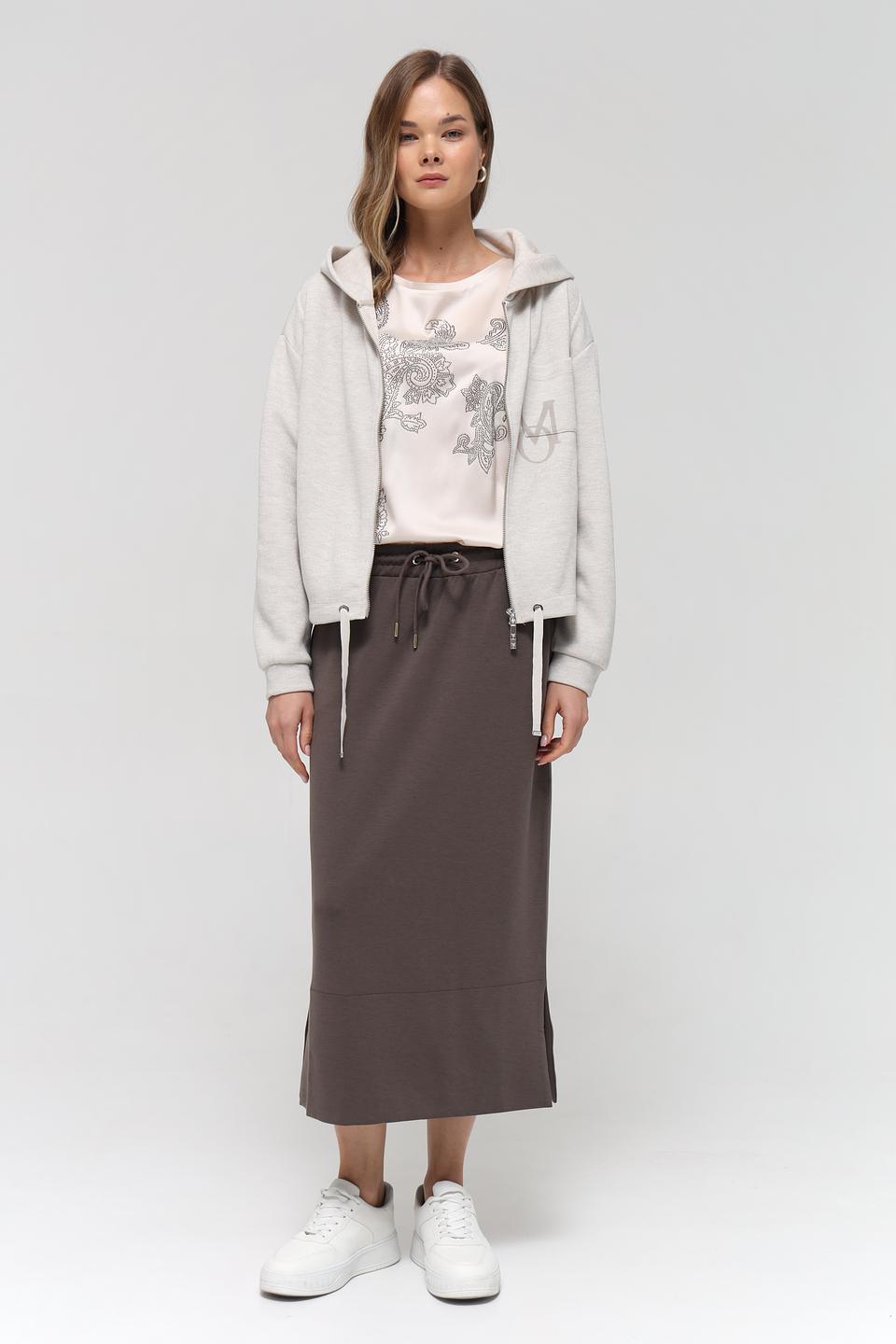 Жакет Monari с логотипом серый