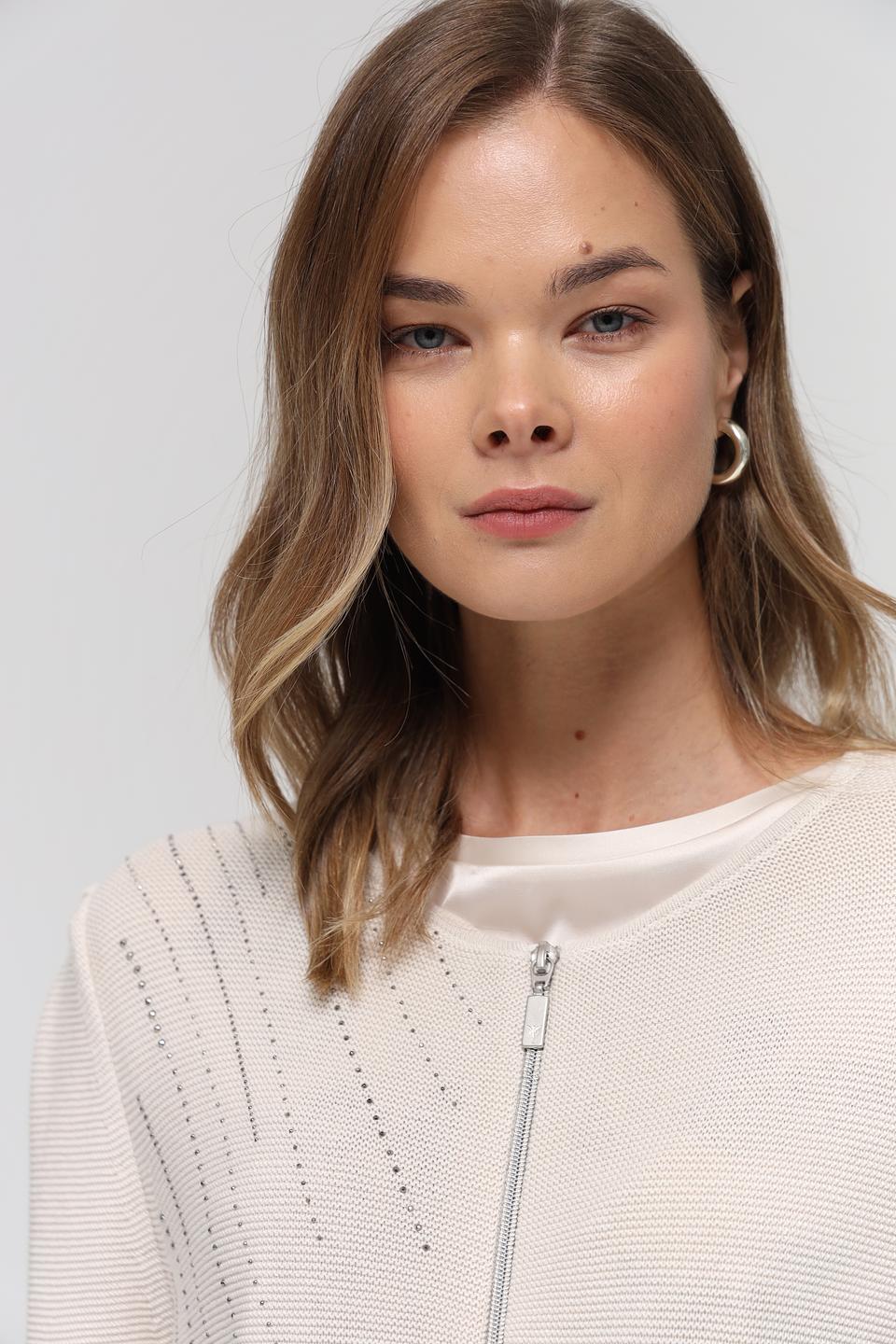 Жакет Monari с застежкой на молнии бежевый