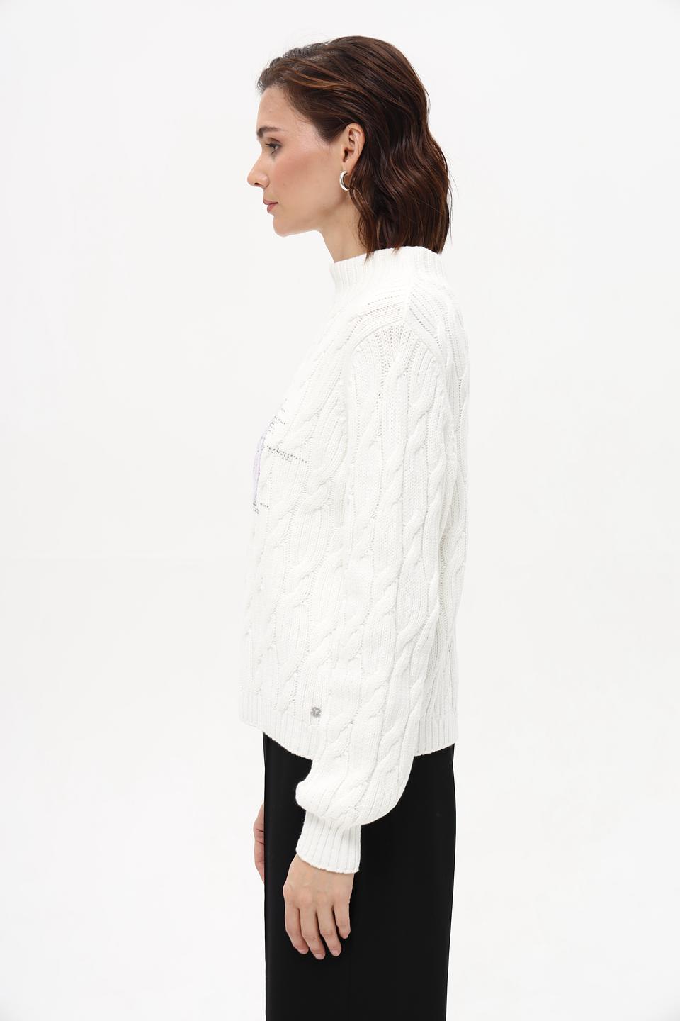 Пуловер Monari с косами и полосками