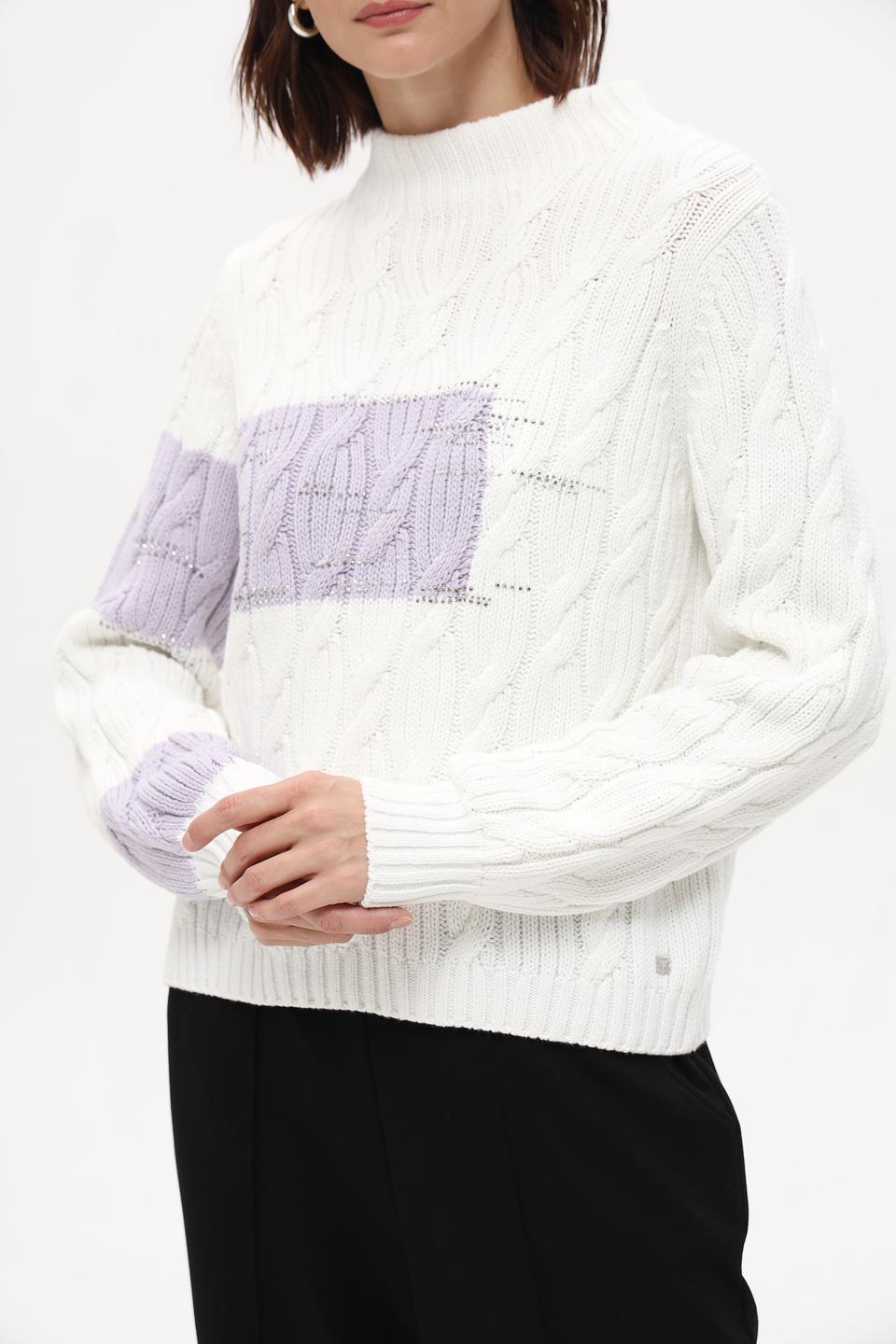 Пуловер Monari с косами и полосками