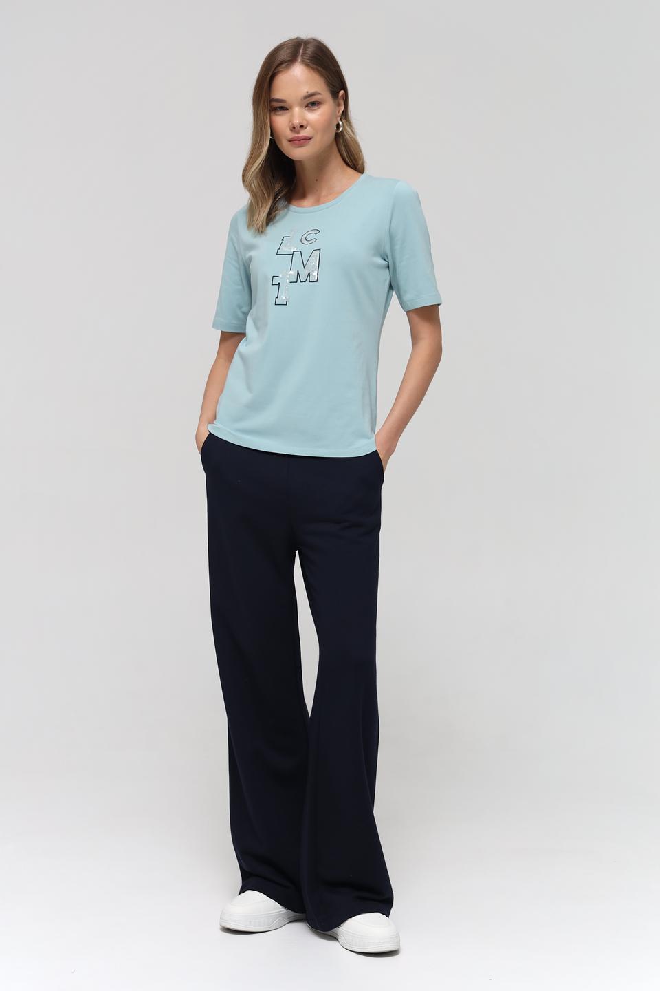 Брюки Lecomte палаццо тёмно-синие