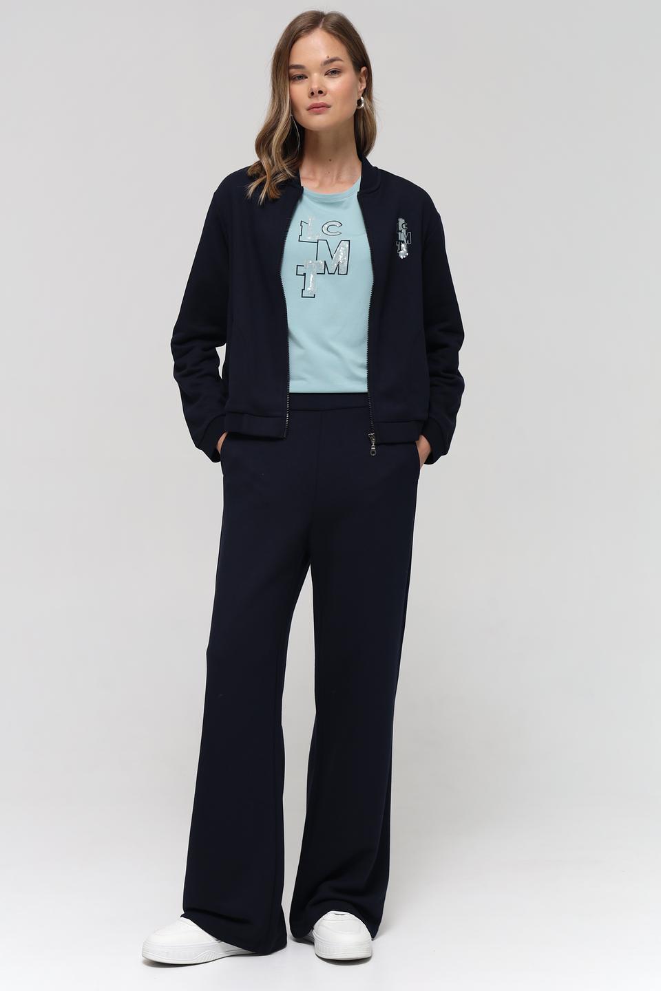 Брюки Lecomte палаццо тёмно-синие