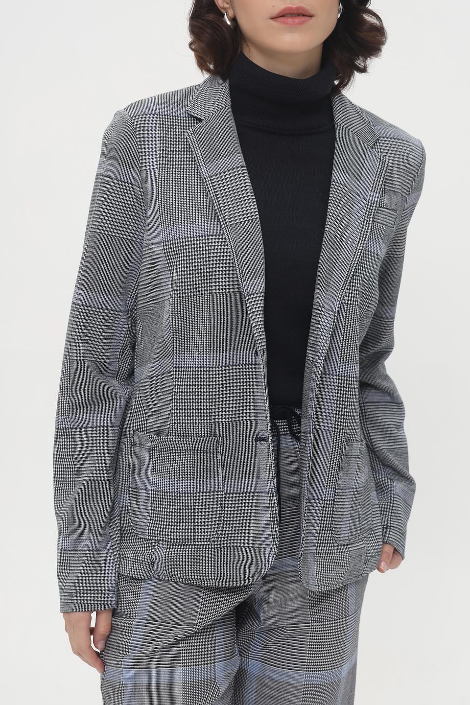 Жакет Tom Tailor в клетку серый
