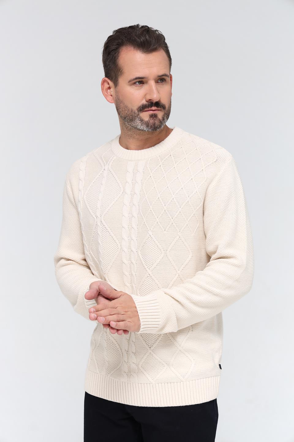 Джемпер Tom Tailor с косами бежевый