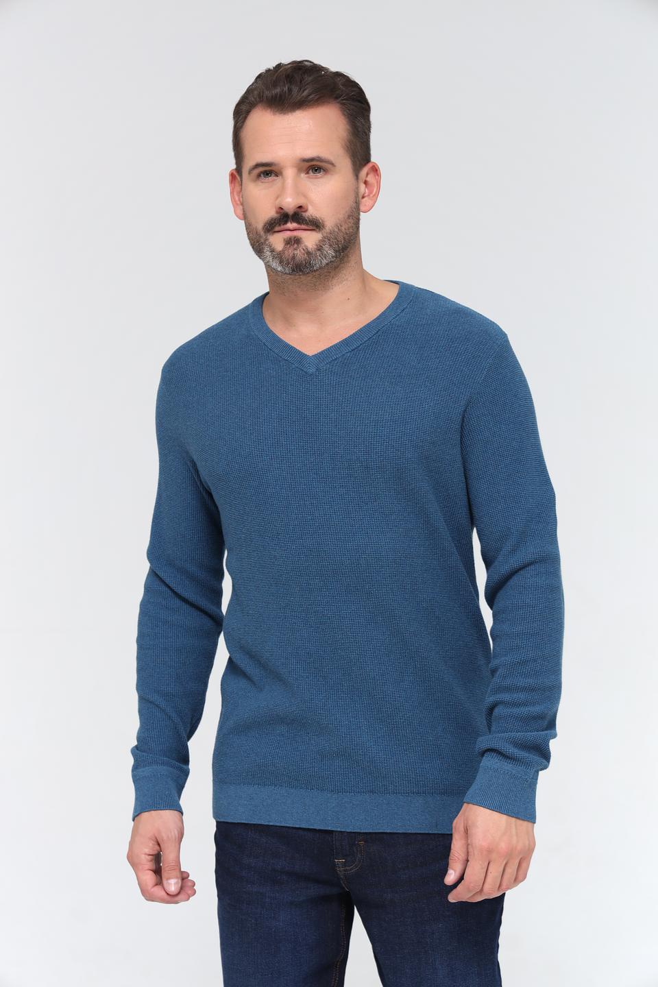 Джемпер Tom Tailor V-образный синий