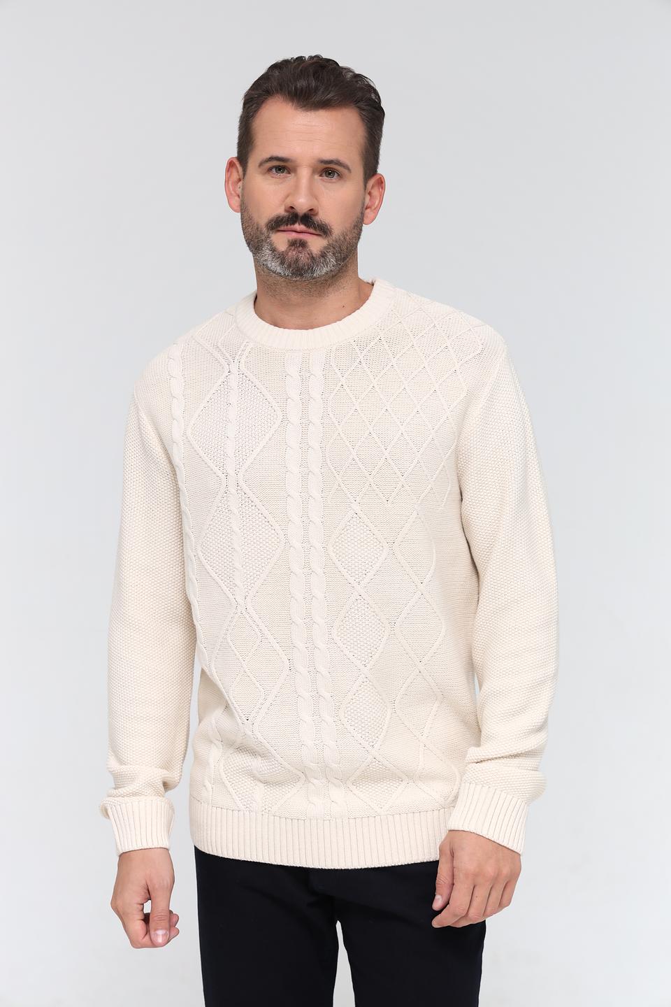 Джемпер Tom Tailor с косами бежевый