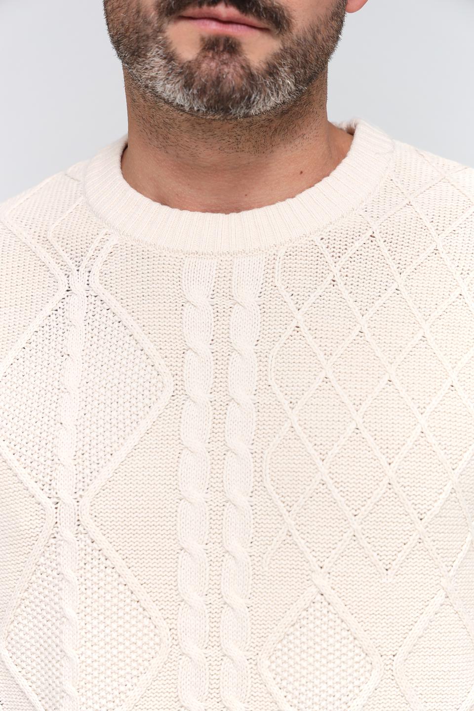 Джемпер Tom Tailor с косами бежевый