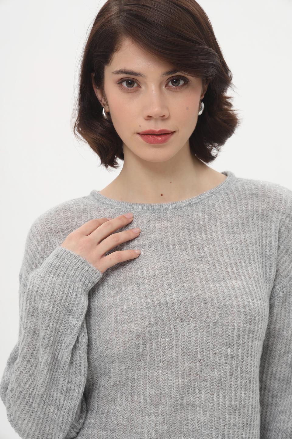 Пуловер More and More серый