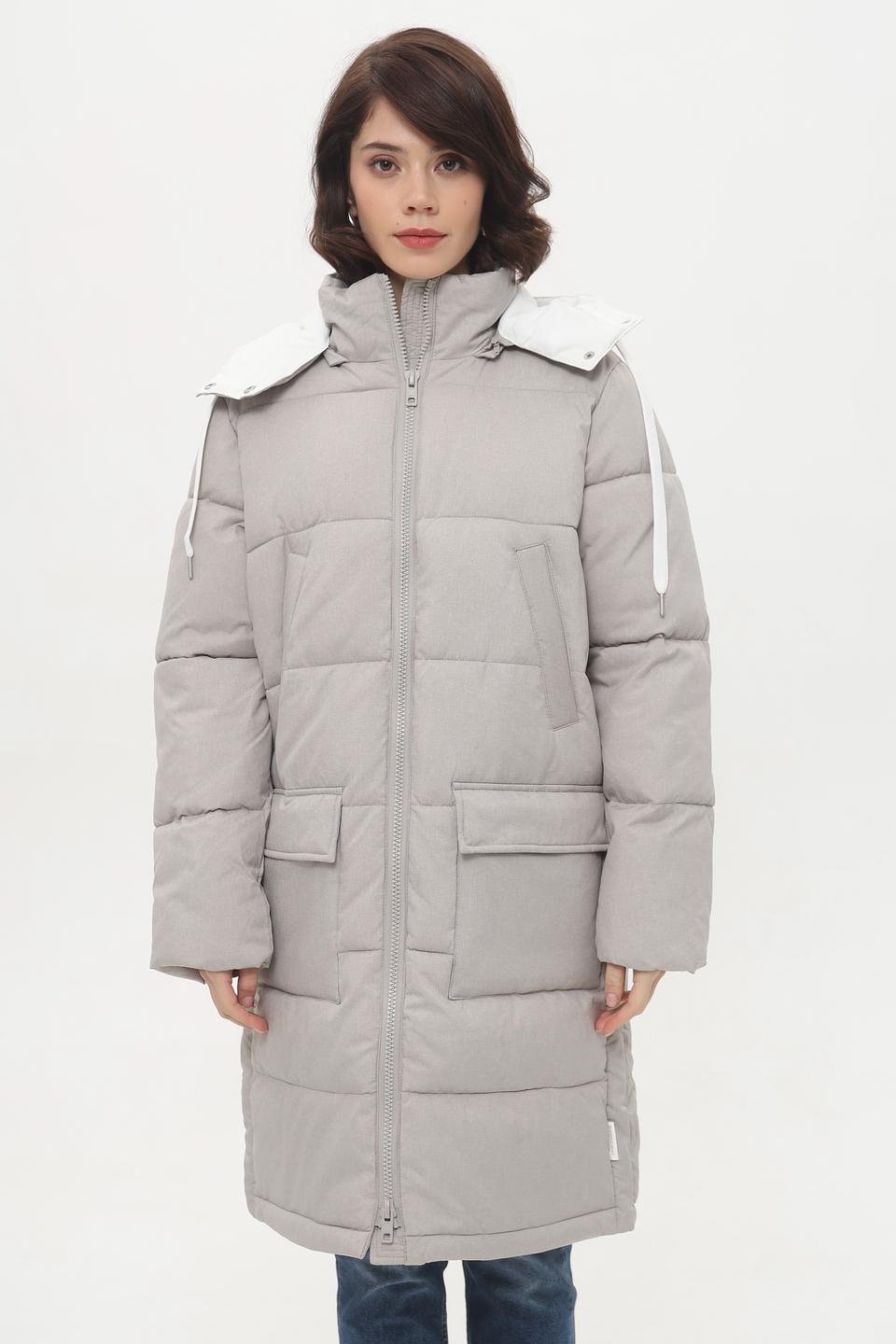 Пальто Broadway стеганое серое