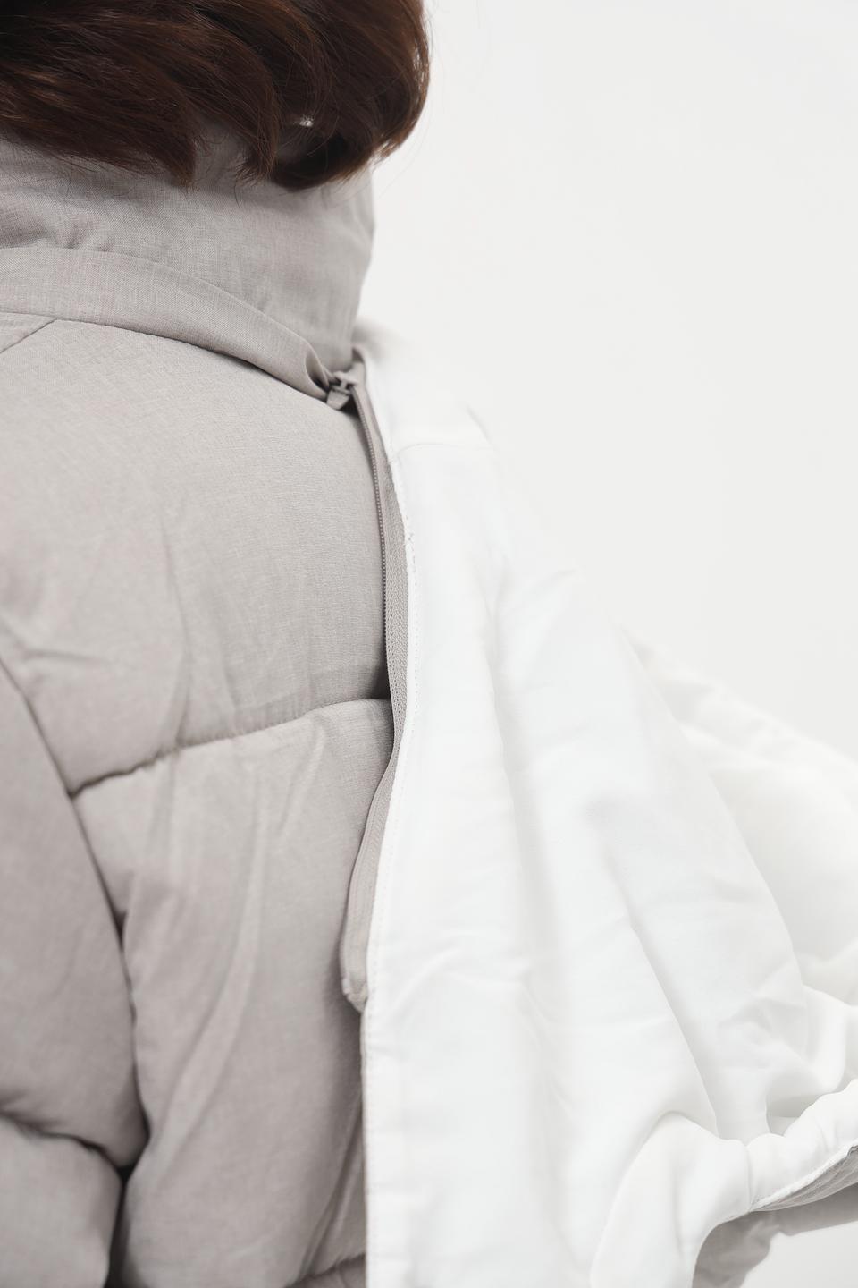 Пальто Broadway стеганое серое