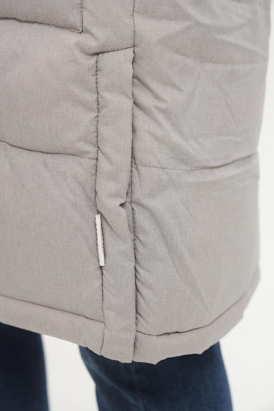 Пальто Broadway стеганое серое