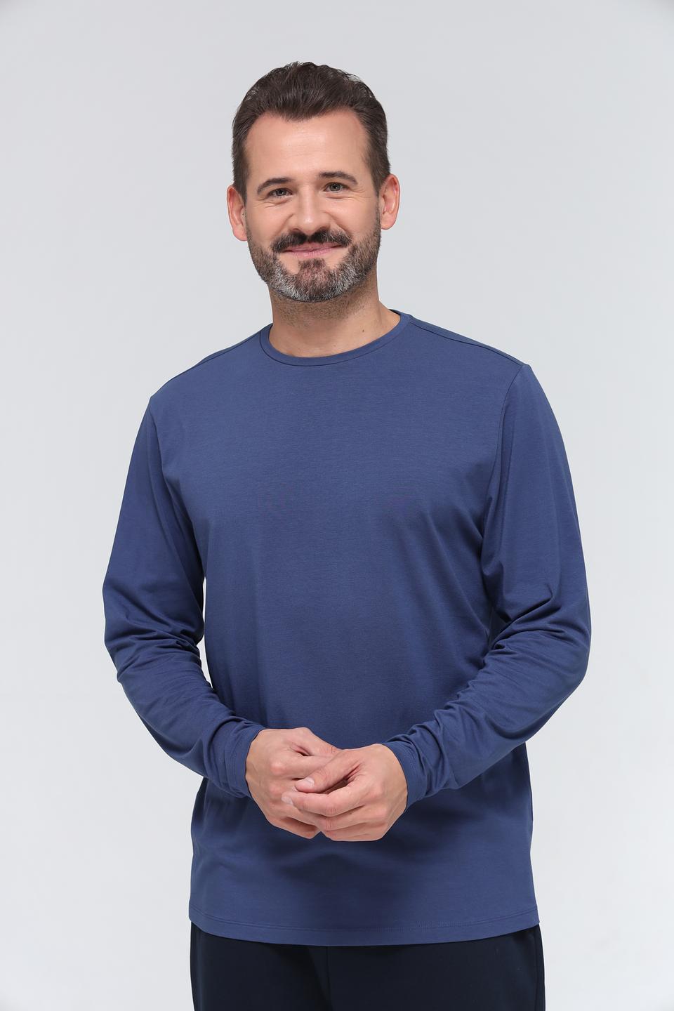 Лонгслив Monte Carlo синий