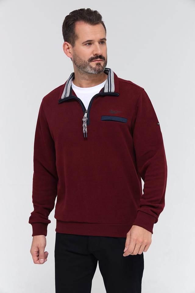 Джемпер Monte Carlo с молнией бордовый