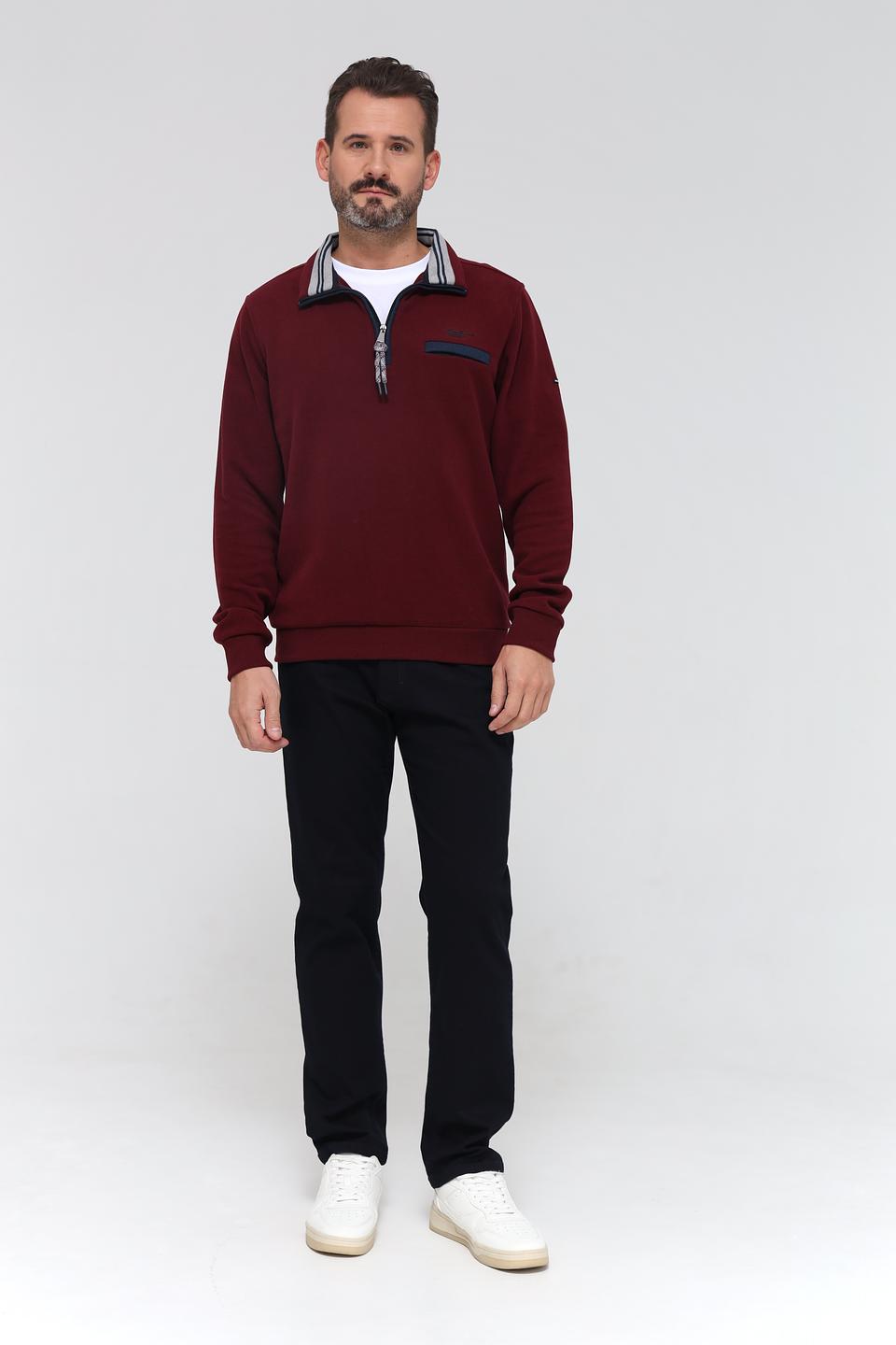 Джемпер Monte Carlo с молнией бордовый