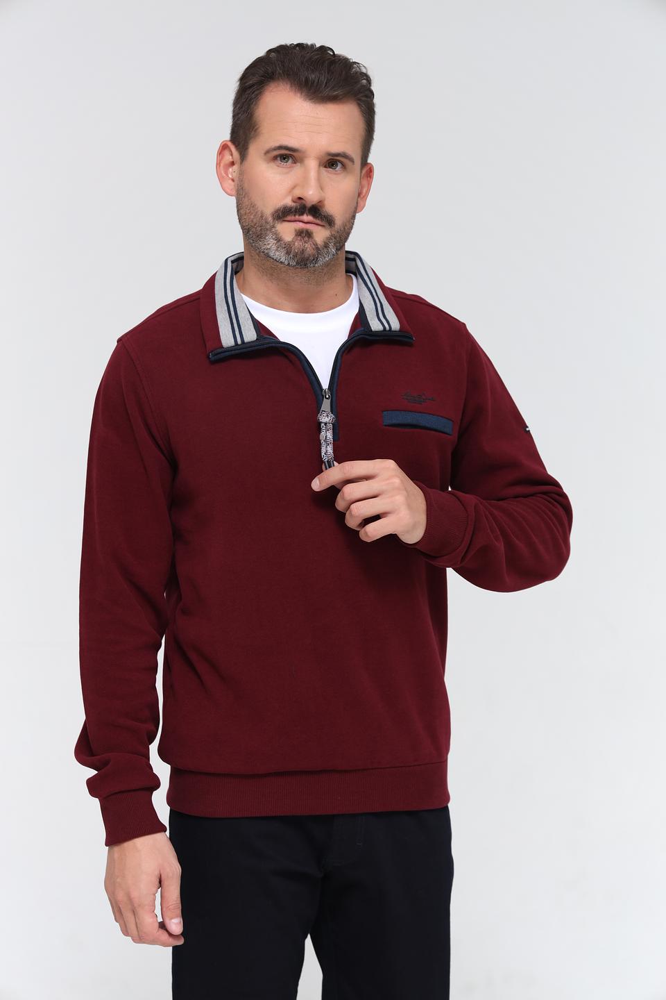 Джемпер Monte Carlo с молнией бордовый