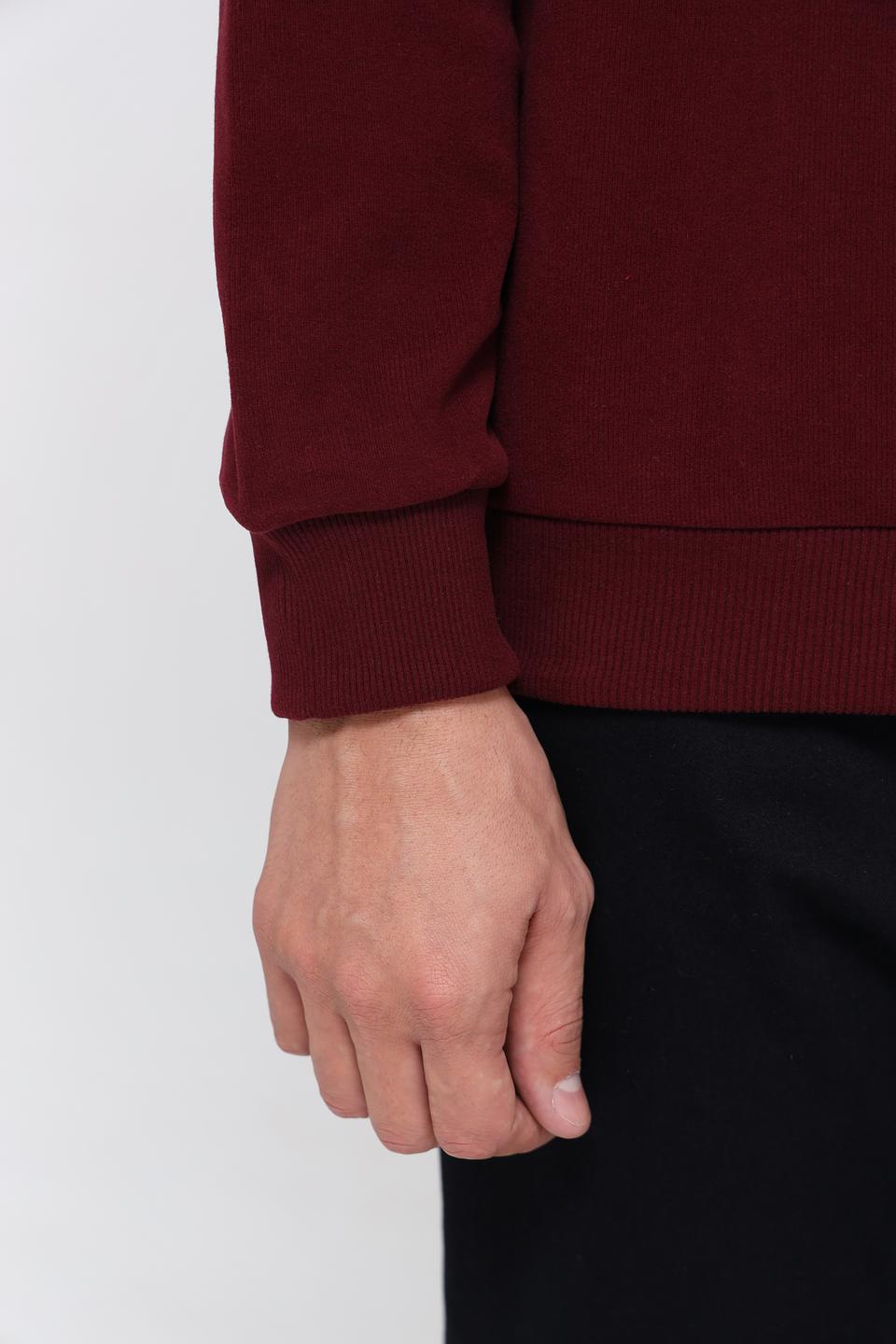 Джемпер Monte Carlo с молнией бордовый
