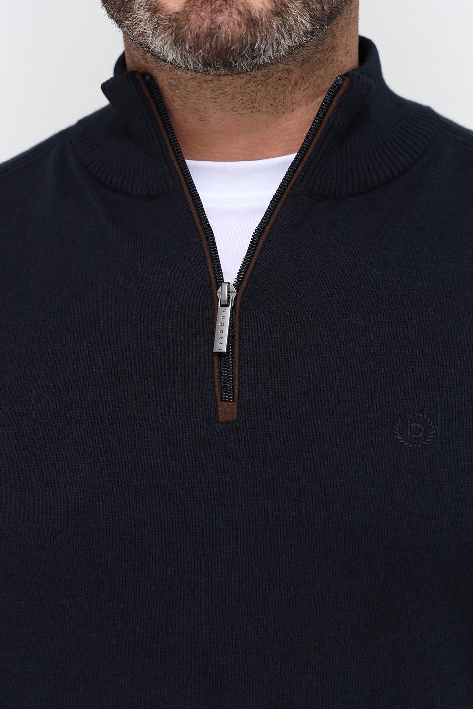 Джемпер Bugatti с молнией темно-синий